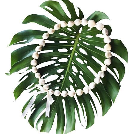 Kukui Nut Lei White (BULK)