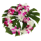 fresh orchid lei, hawaiian lei, graduation lei, leis in bulk